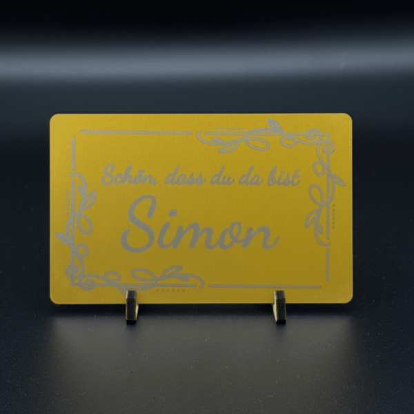 Namensschilder aus Aluminium