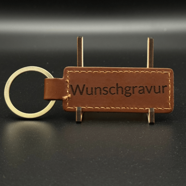 Schlüsselanhänger aus Leder - Braun